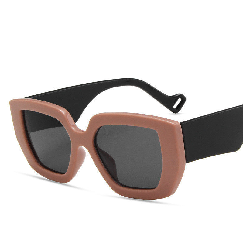 Bold Polygon Contrast Frame Sunglasses – Retro Statement Eyewear