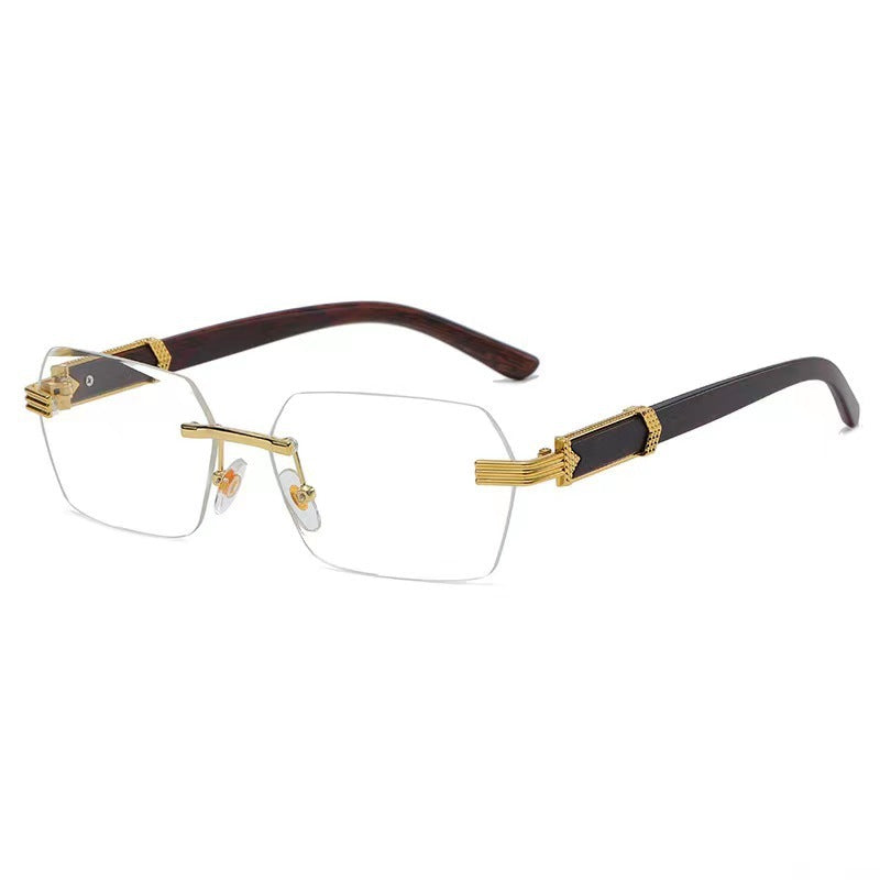 Frameless Cut-Edge Gradient Marine Eye Protection Sunglasses
