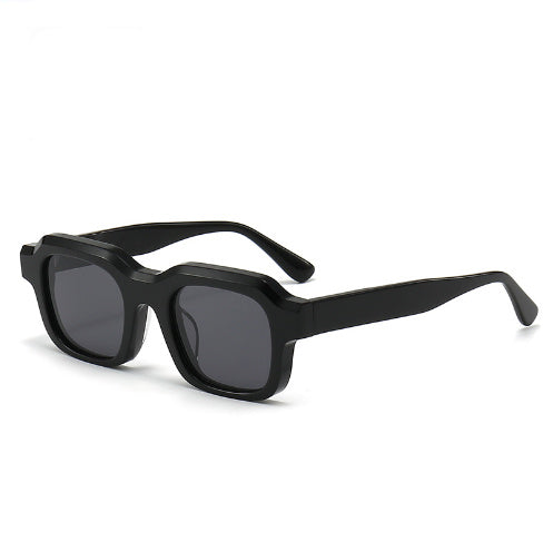Thick Acetate Gradient Stitch Sunglasses - Unisex